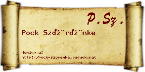 Pock Szörénke névjegykártya